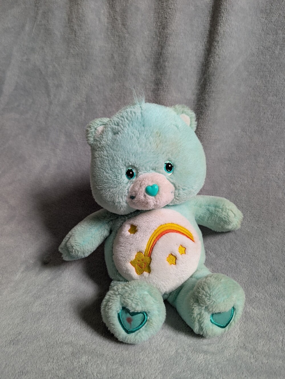 Plush Mint Green Rainbow Star Care Bear - Vintage 2003